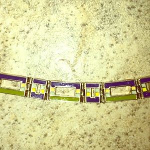 Magnetic two-sided bracelet with matching Earrings
